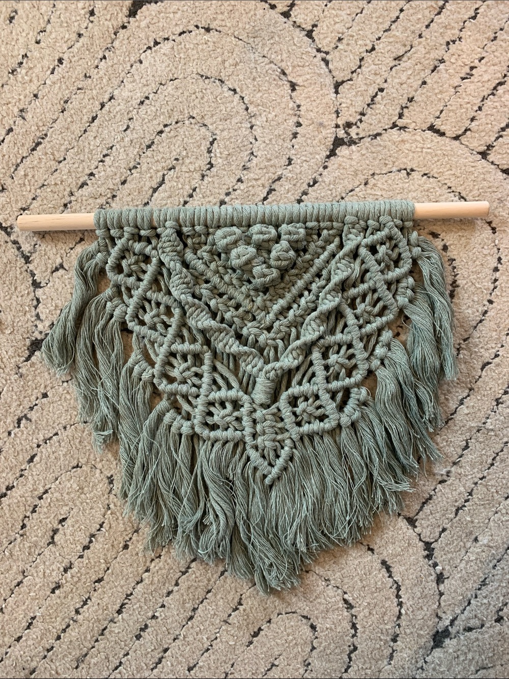 Handmade Macramé Wall Hanging - Sage Green